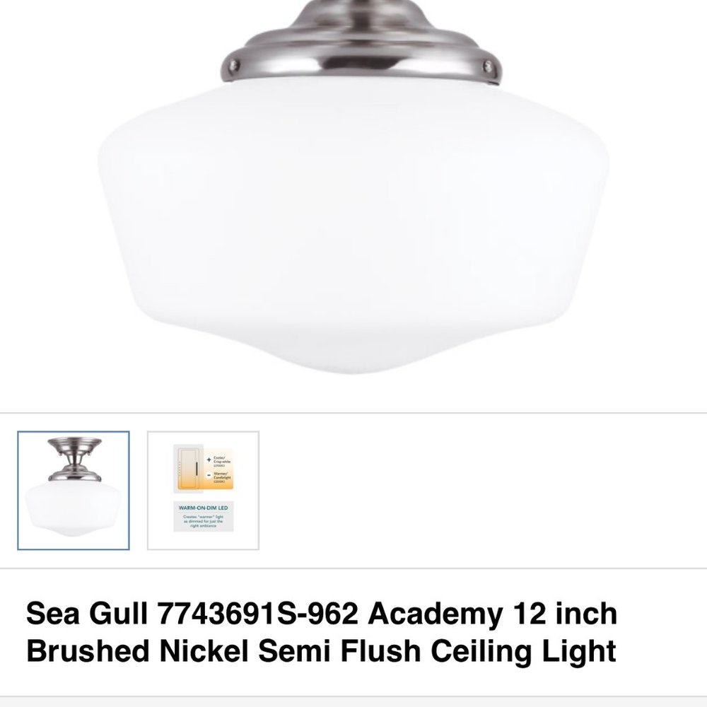 New Semi Flush Globe Light